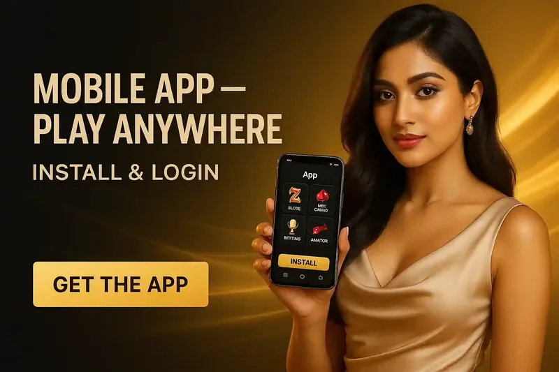 Close-up hands holding smartphone with casino app on marble surface